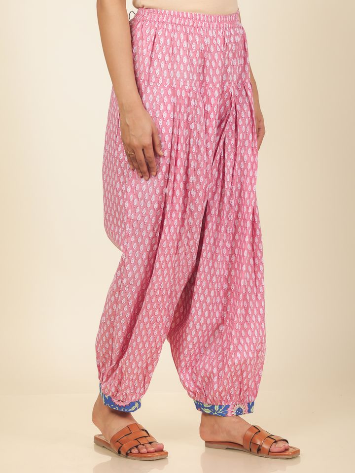 Soft Cotton Floral Blue Salwar