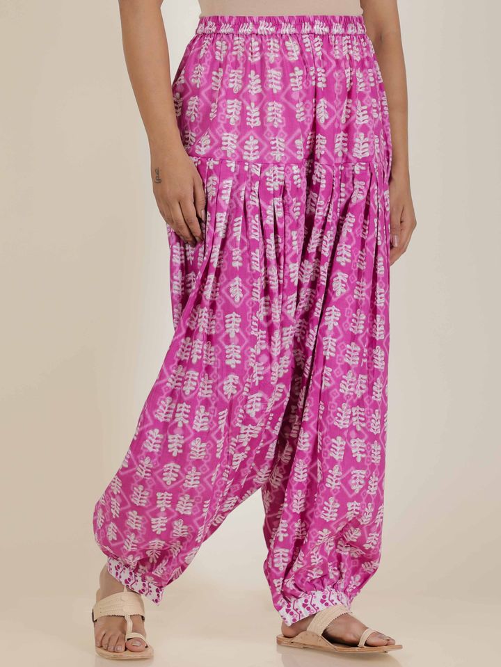 Embroidered Soft Cotton Abstract Straight Pink Kurta