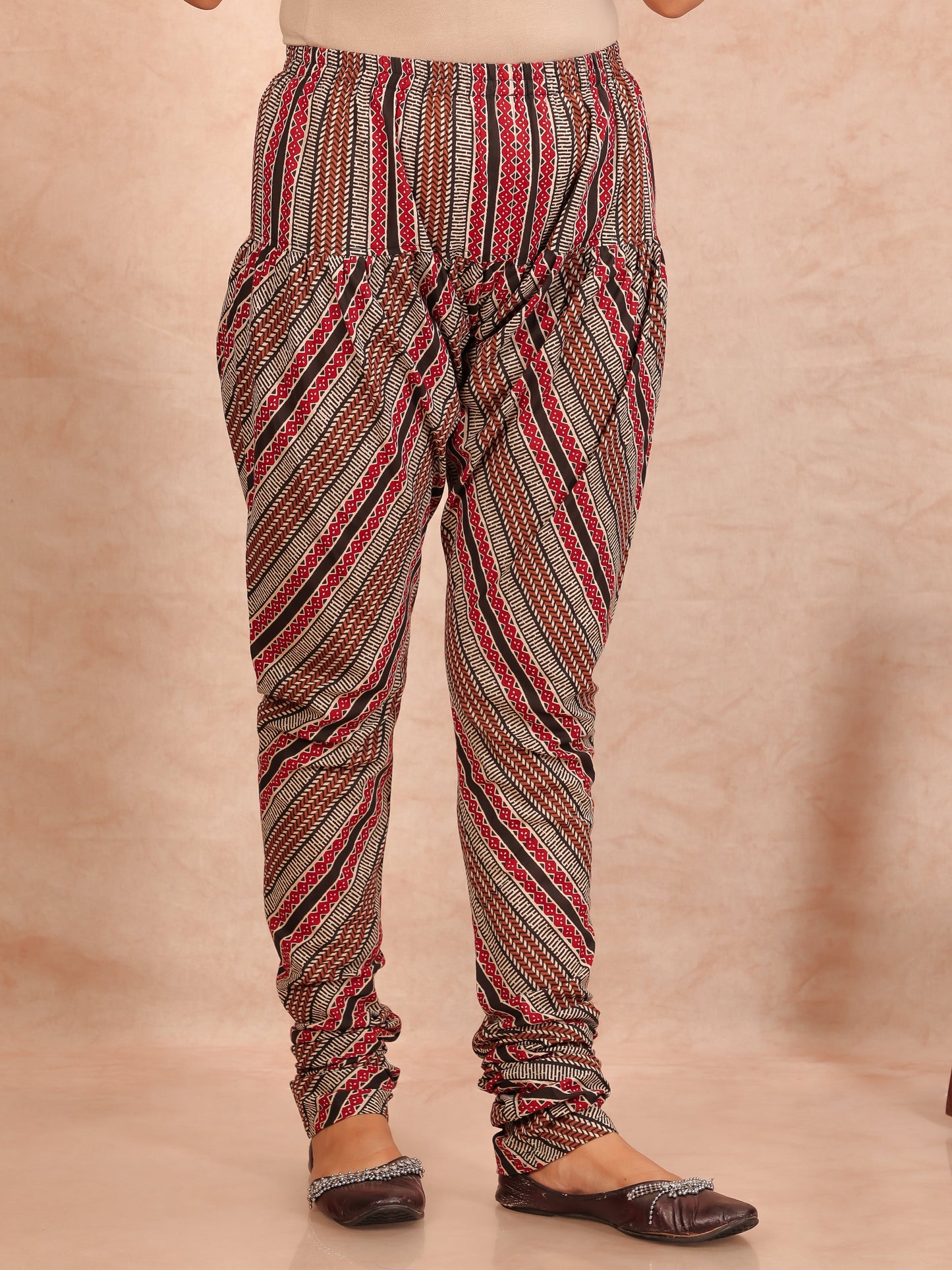 Soft Cotton Striped black Churidar