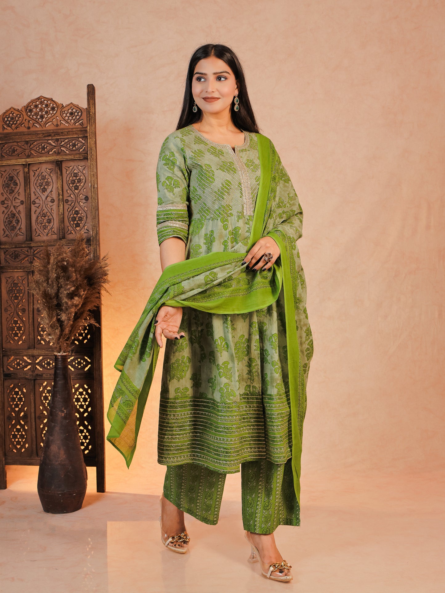 Voile Cotton Block white Dupatta
