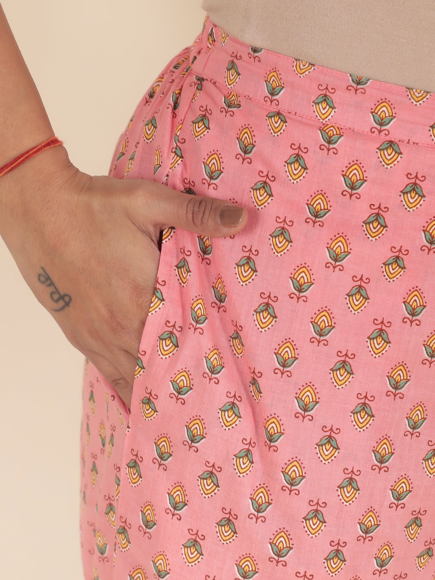 Soft Cotton Floral Pink Palazzo