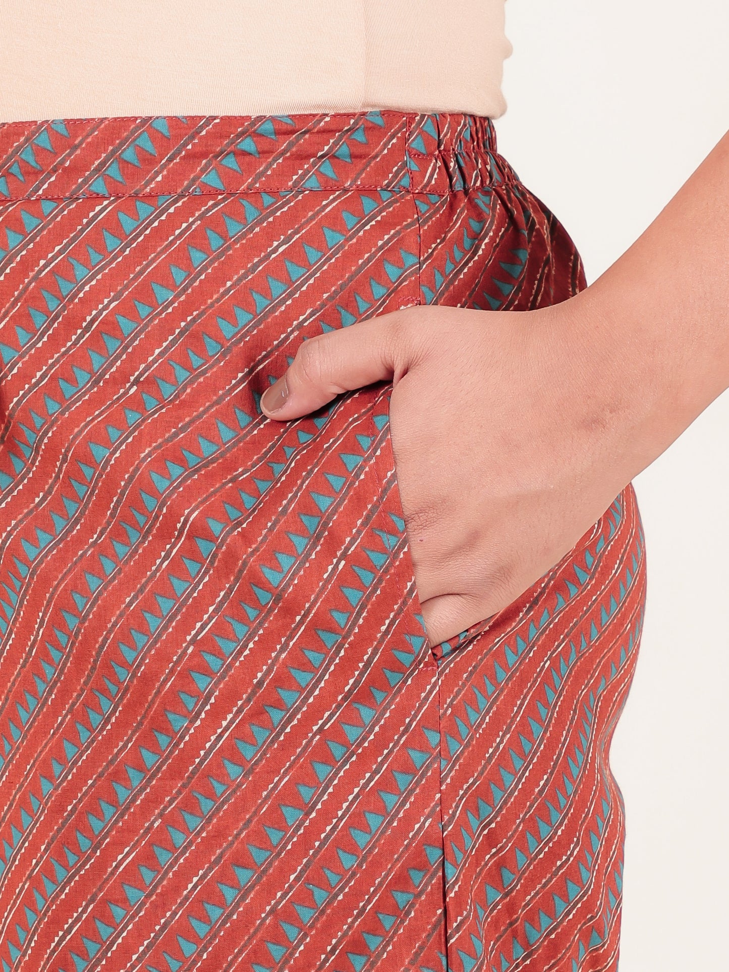 Soft Cotton Striped Brown Palazzo