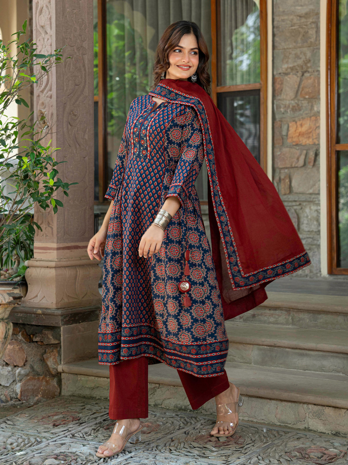 Chiffon Solid Brown Dupatta