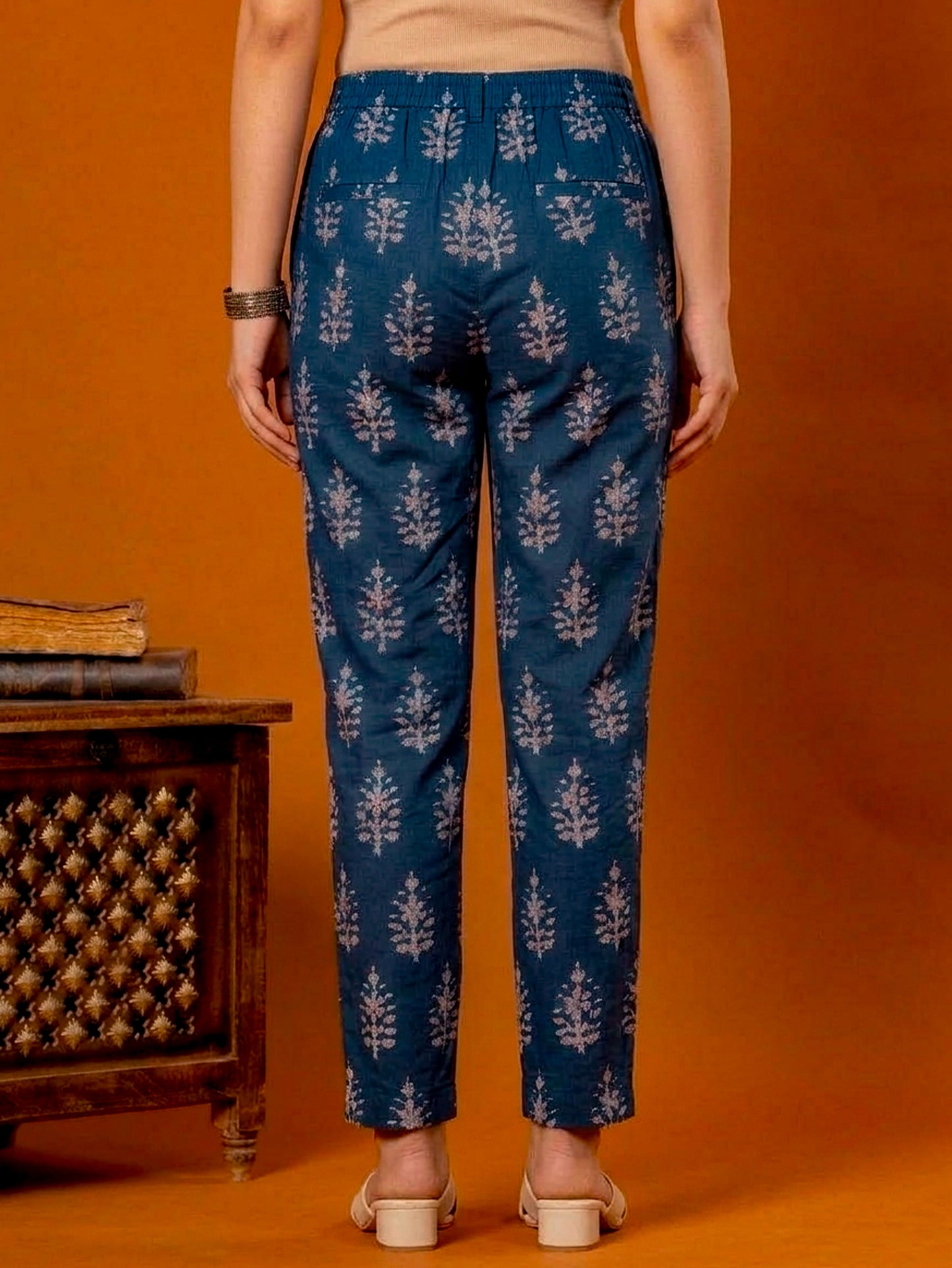 Soft Cotton Butta Blue Palazzo