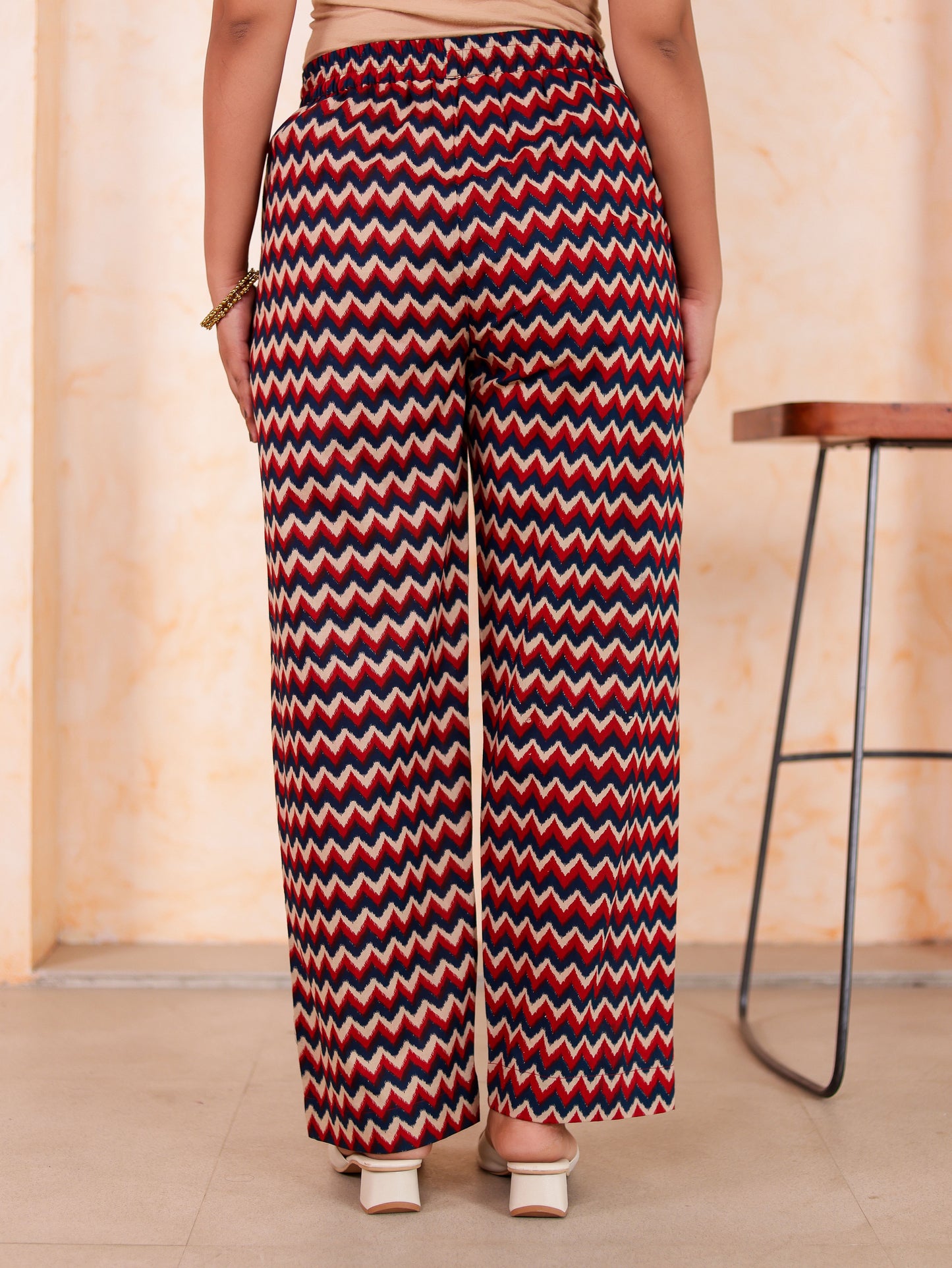 Soft cotton Chevron Indigo blue Trousers Trousers