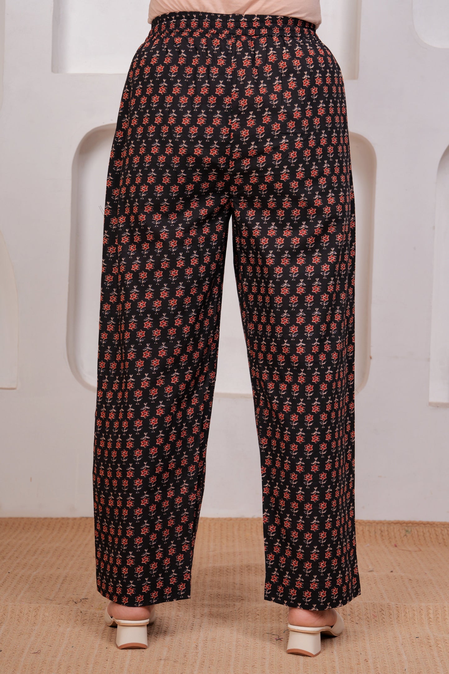 Soft Cotton Butti Black Trousers Trousers