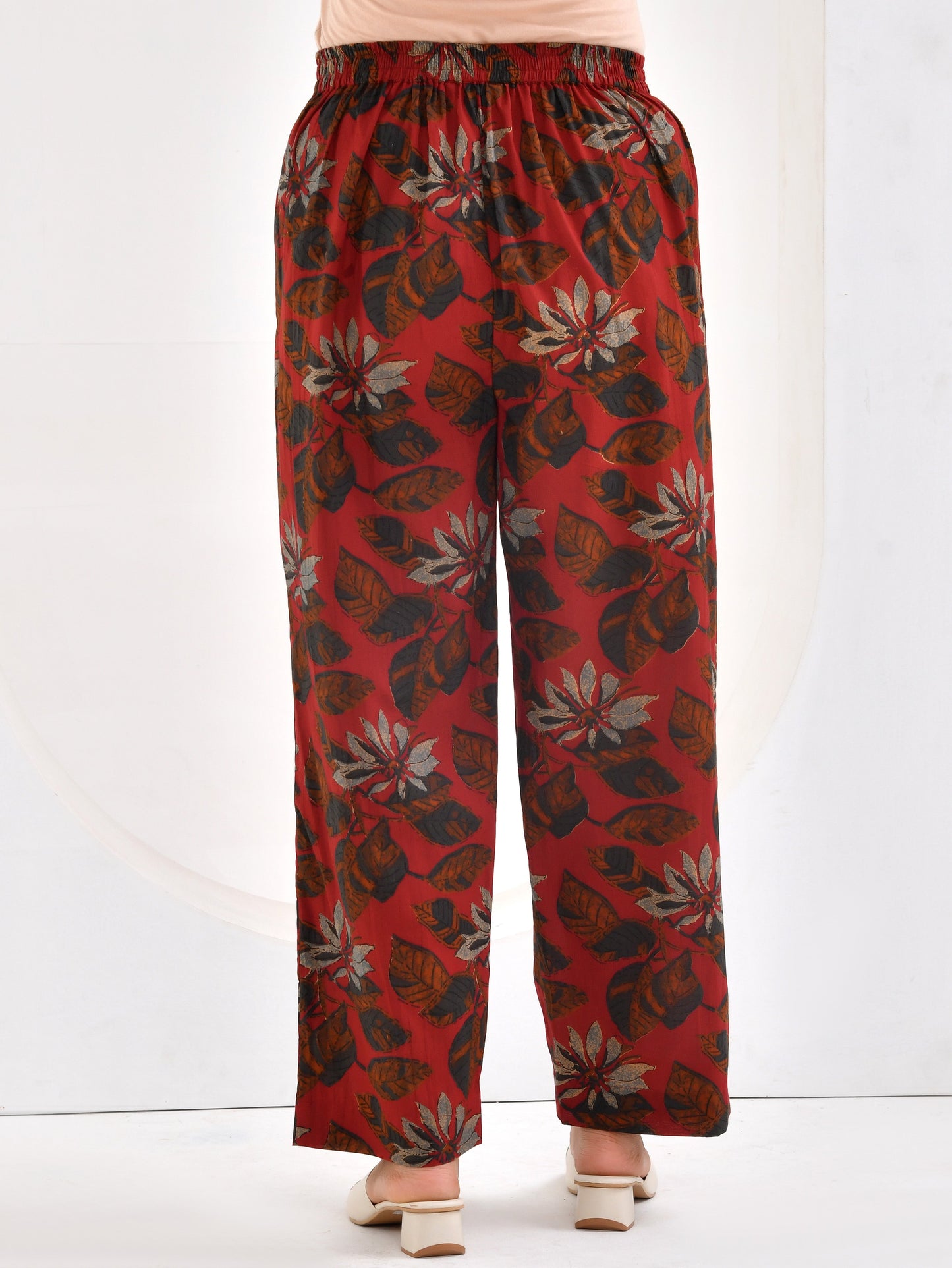 Soft cotton Floral A-line Maroon Kurta