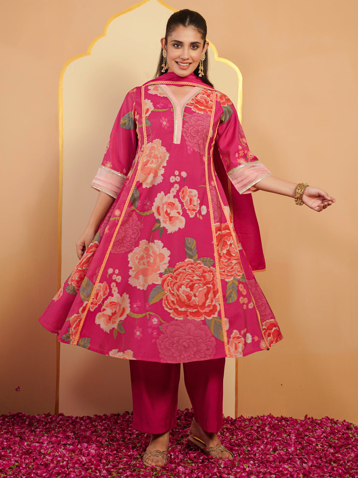 blended silk solid pink