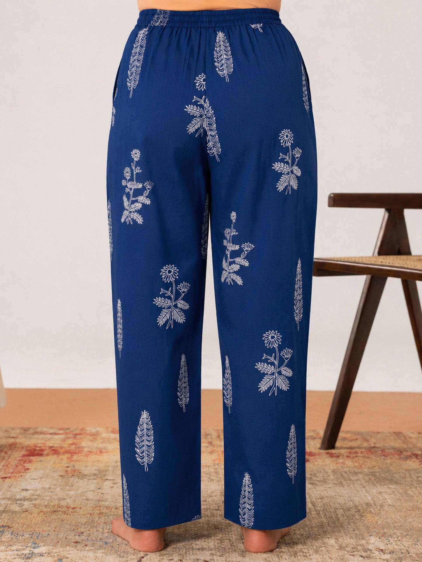 Soft cotton Floral Top Blue Top