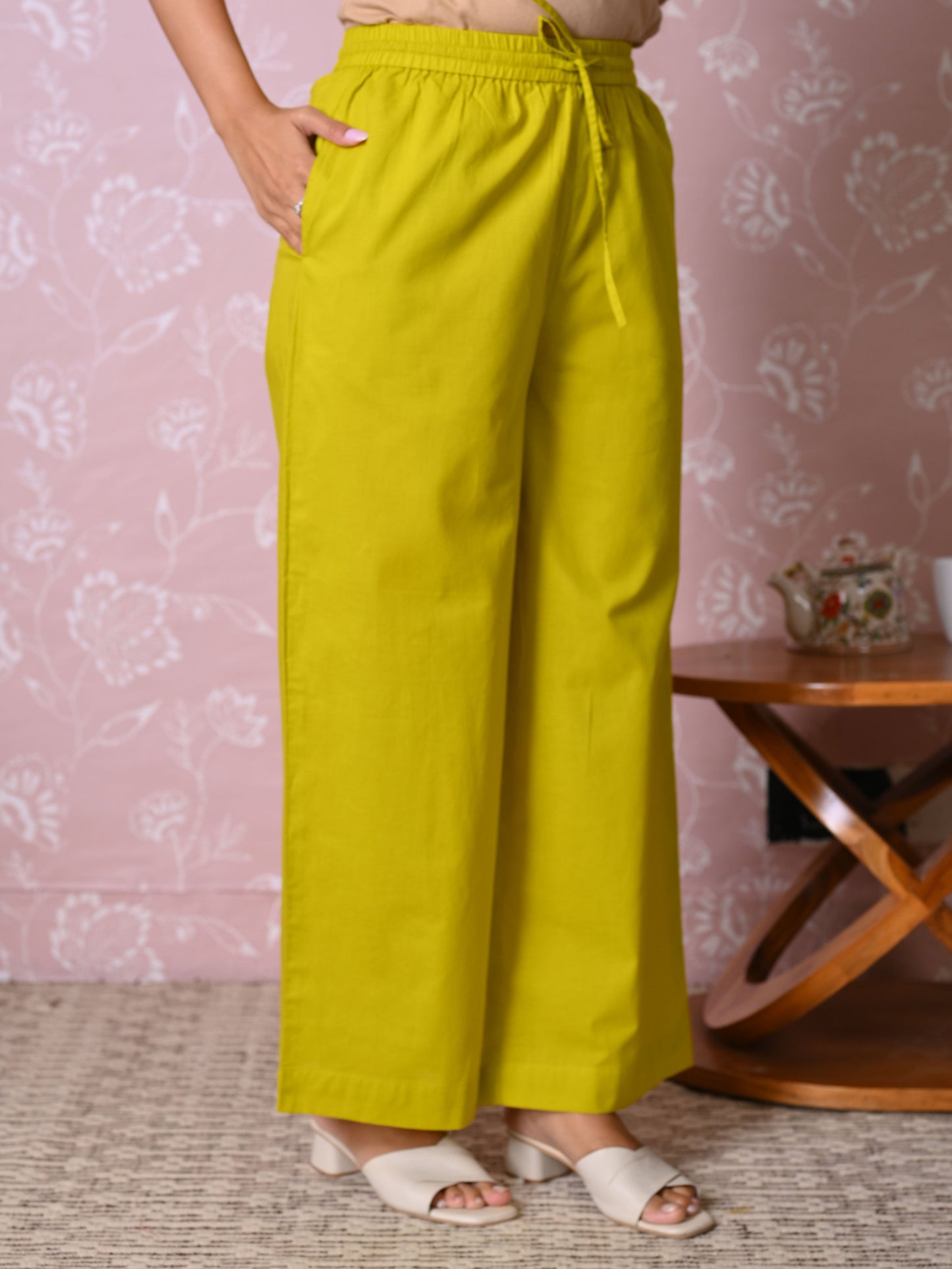 Soft cotton Butta Straight Green Kurta