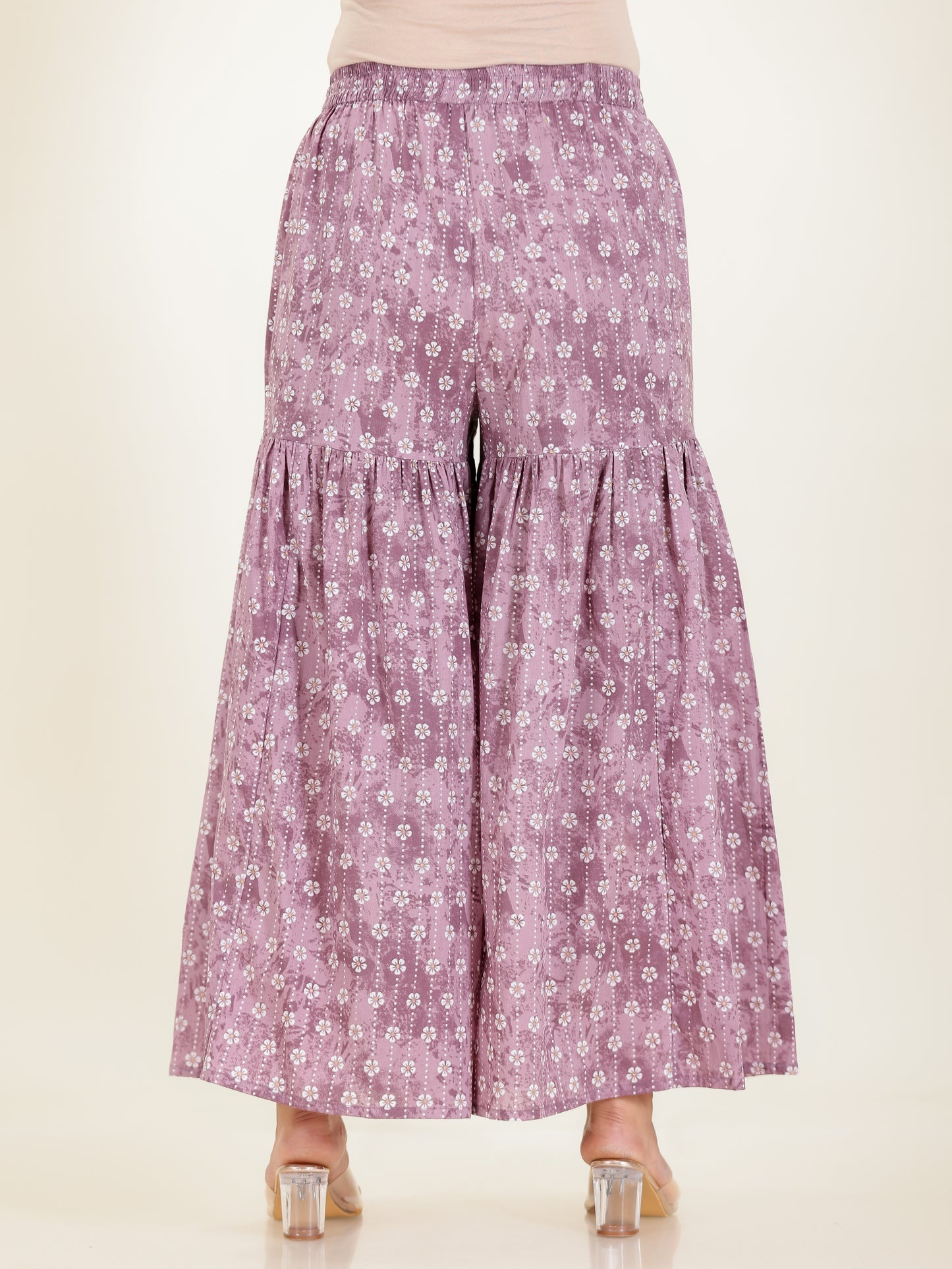 Embroidered Soft Cotton Floral Straight Purple Kurta