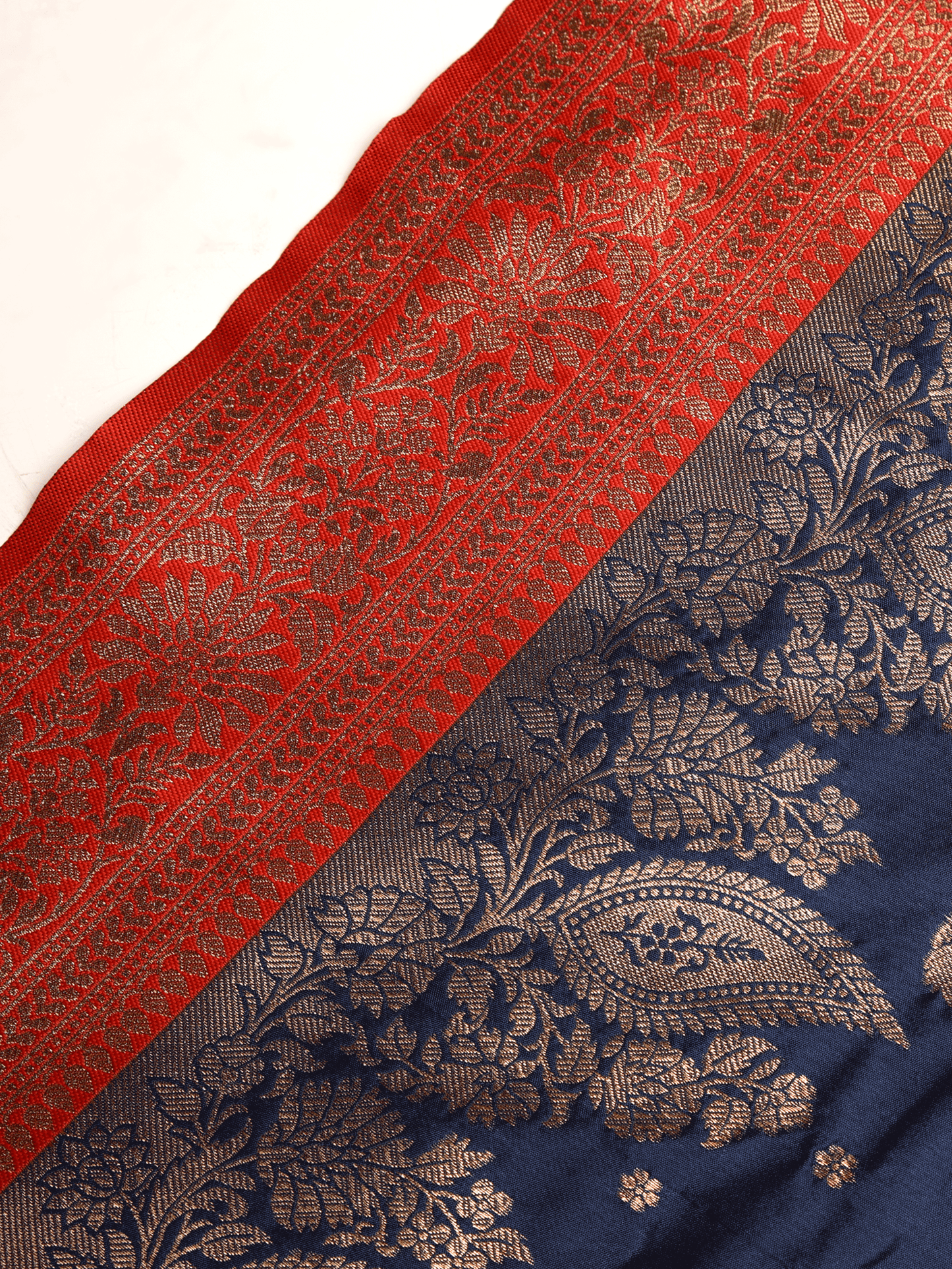 Brocade Navy Blue Saree