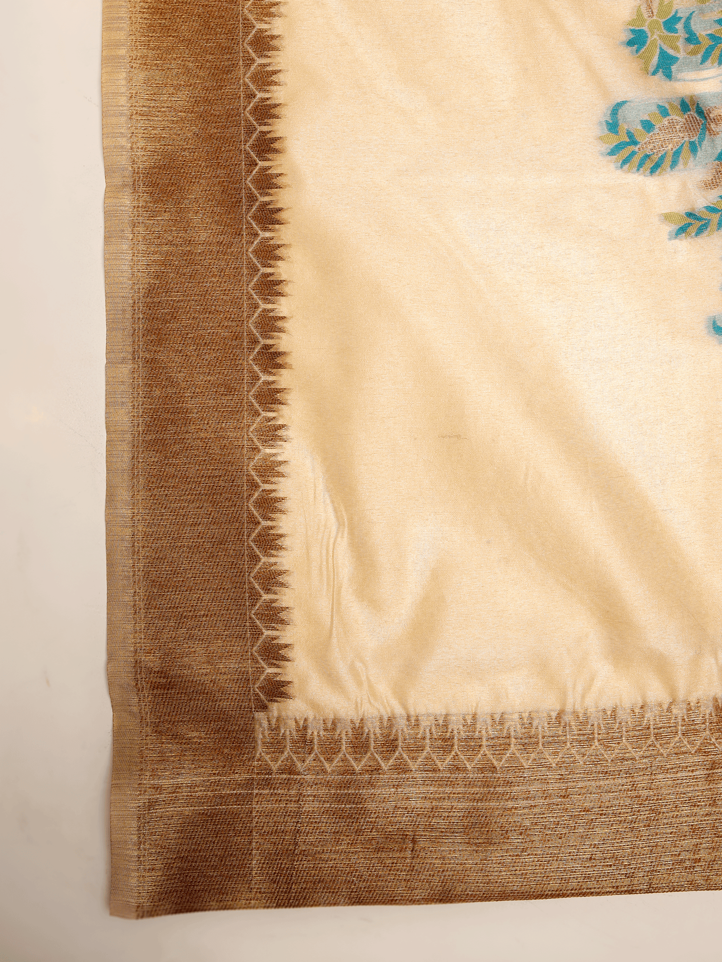 Banarasi Silk Brocade Cream Saree