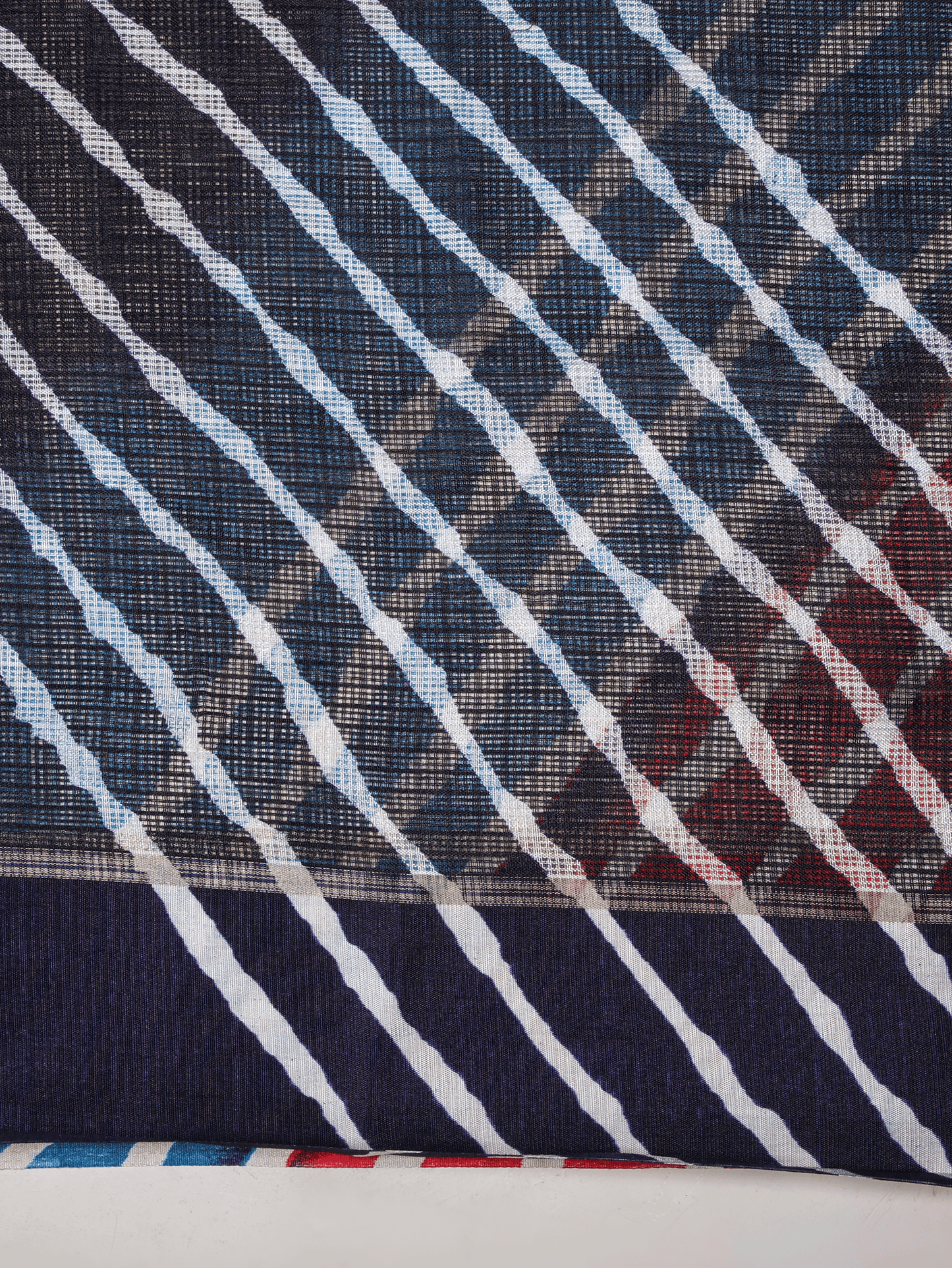Kota Doria Leheriya Multicolor Saree