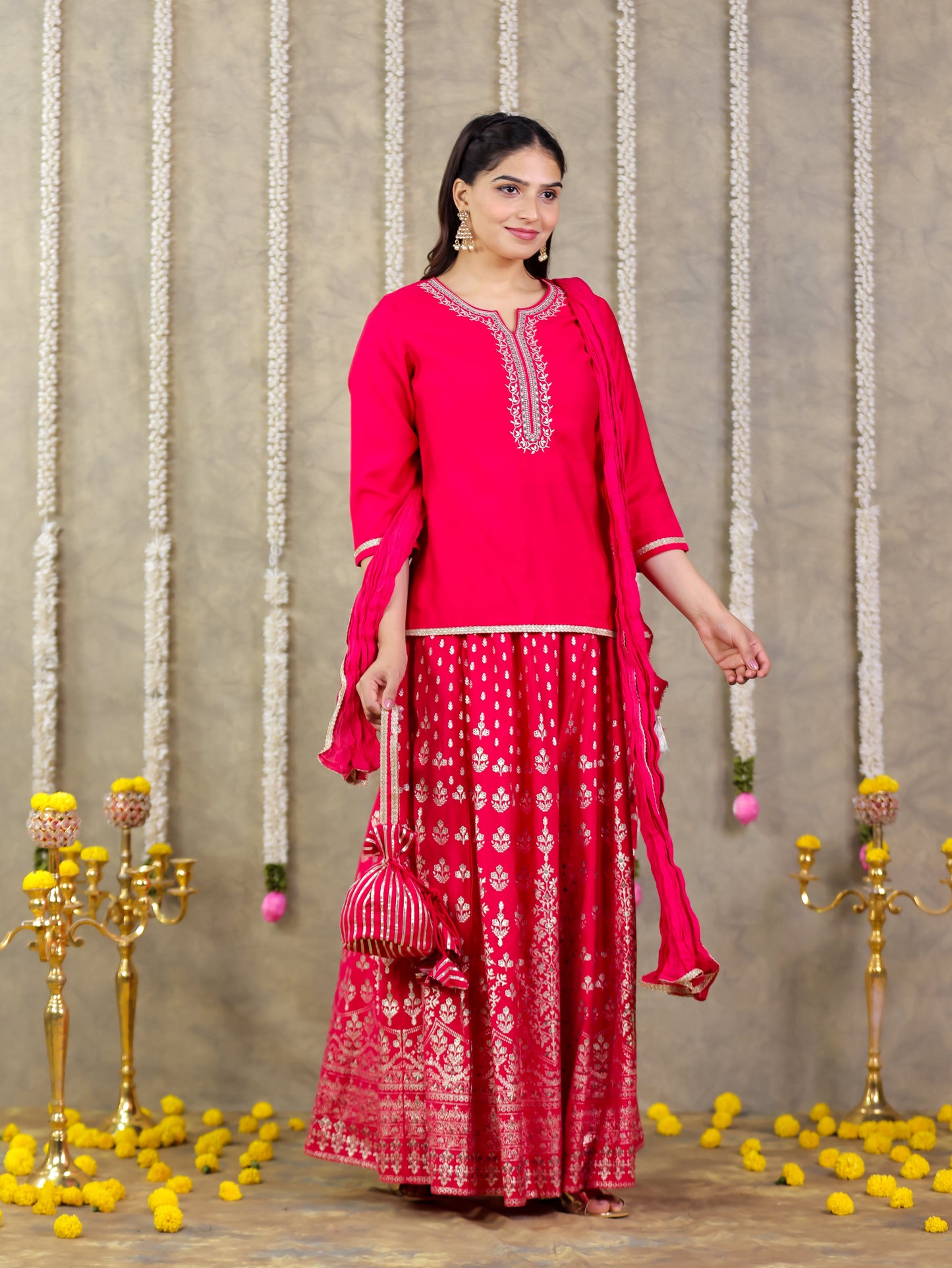 Cotton Voile Solid Pink Dupatta