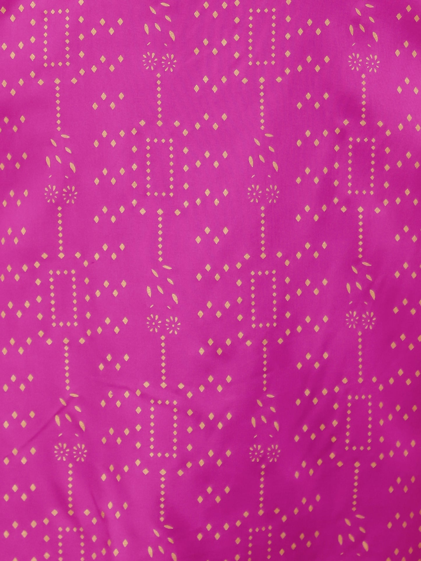 Viscose Gold foil Straight Pink Kurta