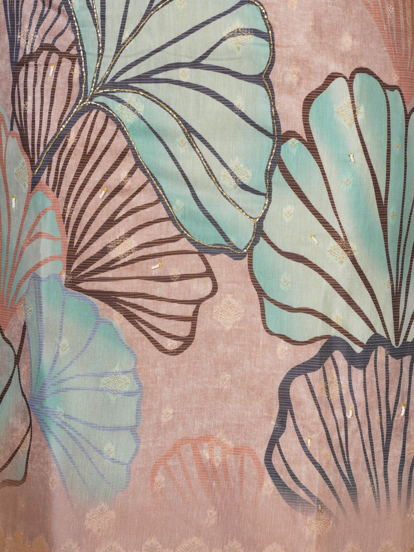 Embroidered Jacquard Abstract Multicoloured Kurta