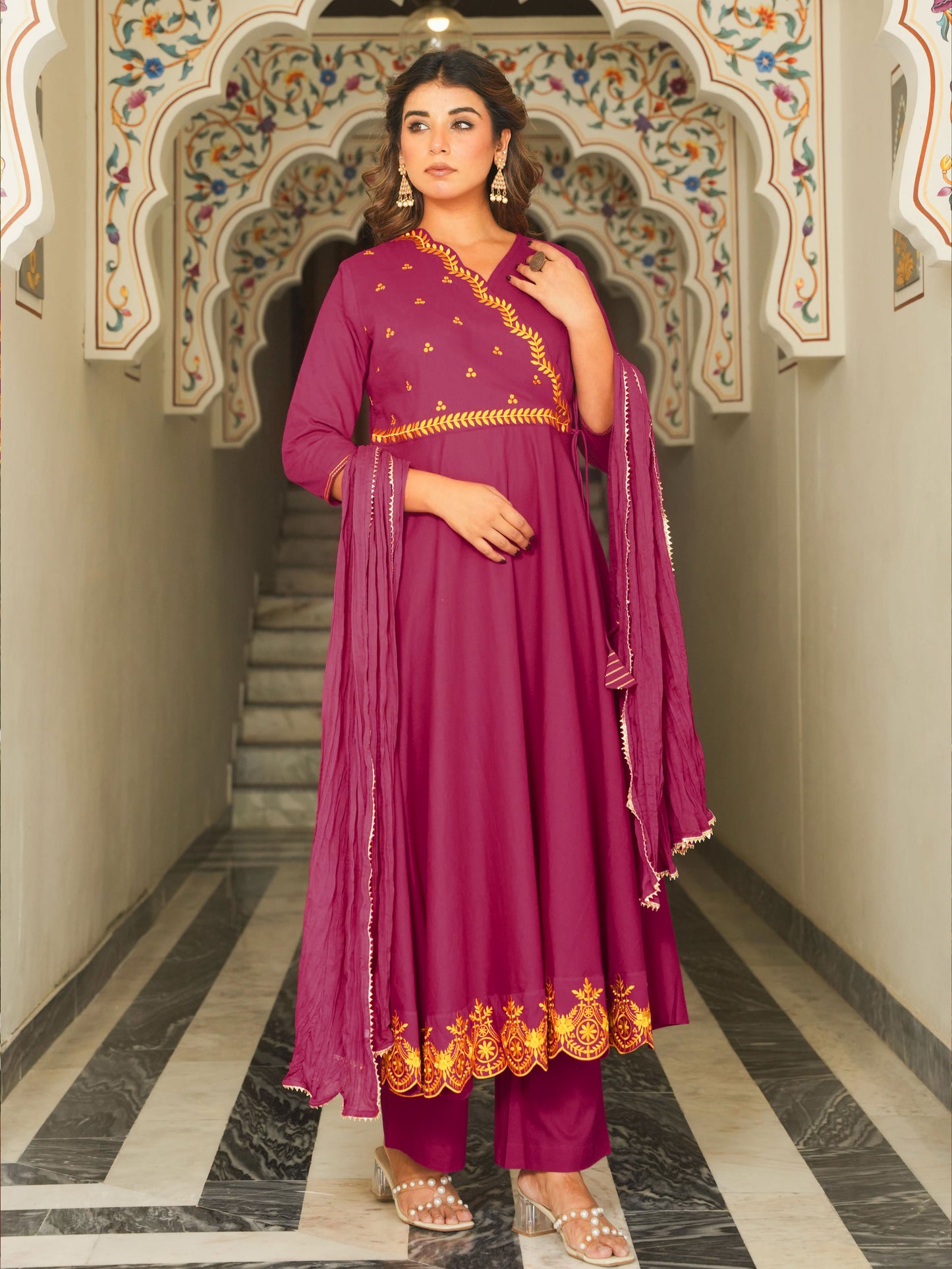 Cotton Voile Solid Pink Dupatta