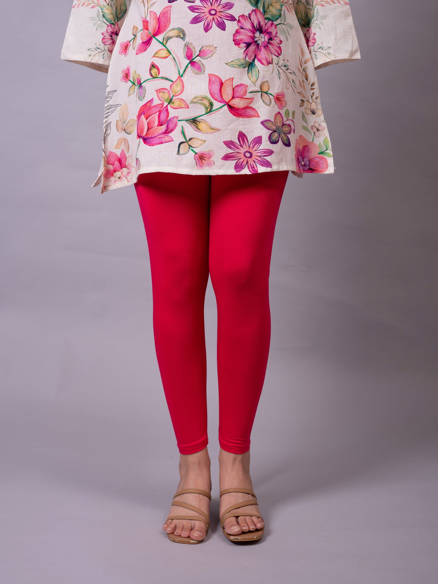 Knit Solid Fuchsia Leggings