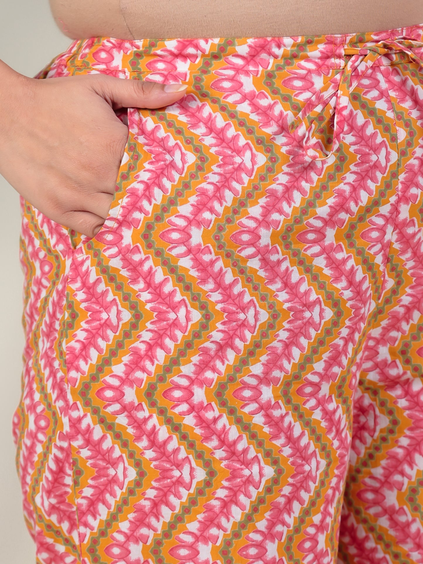 Soft Cotton Floral A-line Yellow Kurta