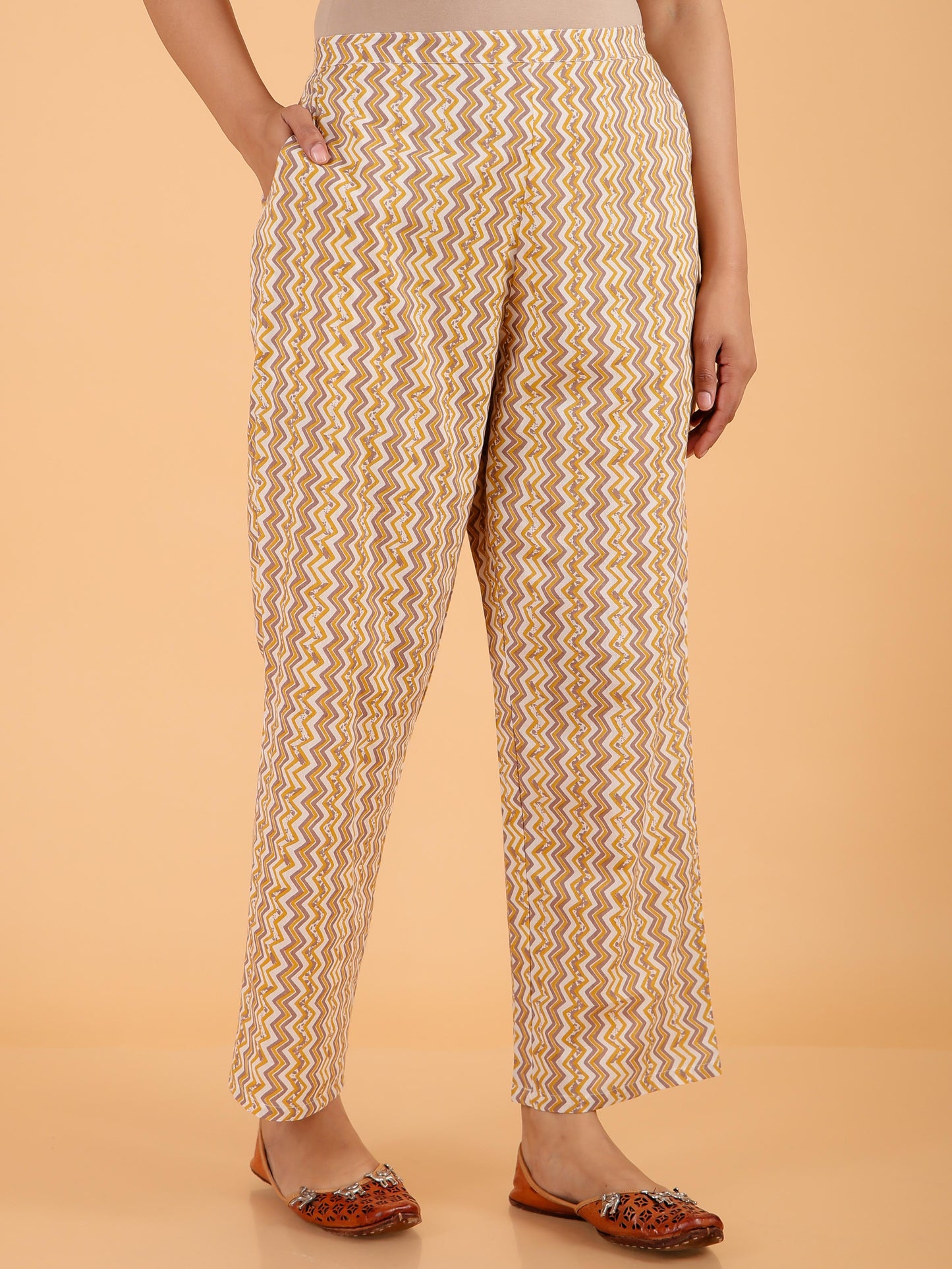 Soft Cotton Floral Straight Yellow Kurta