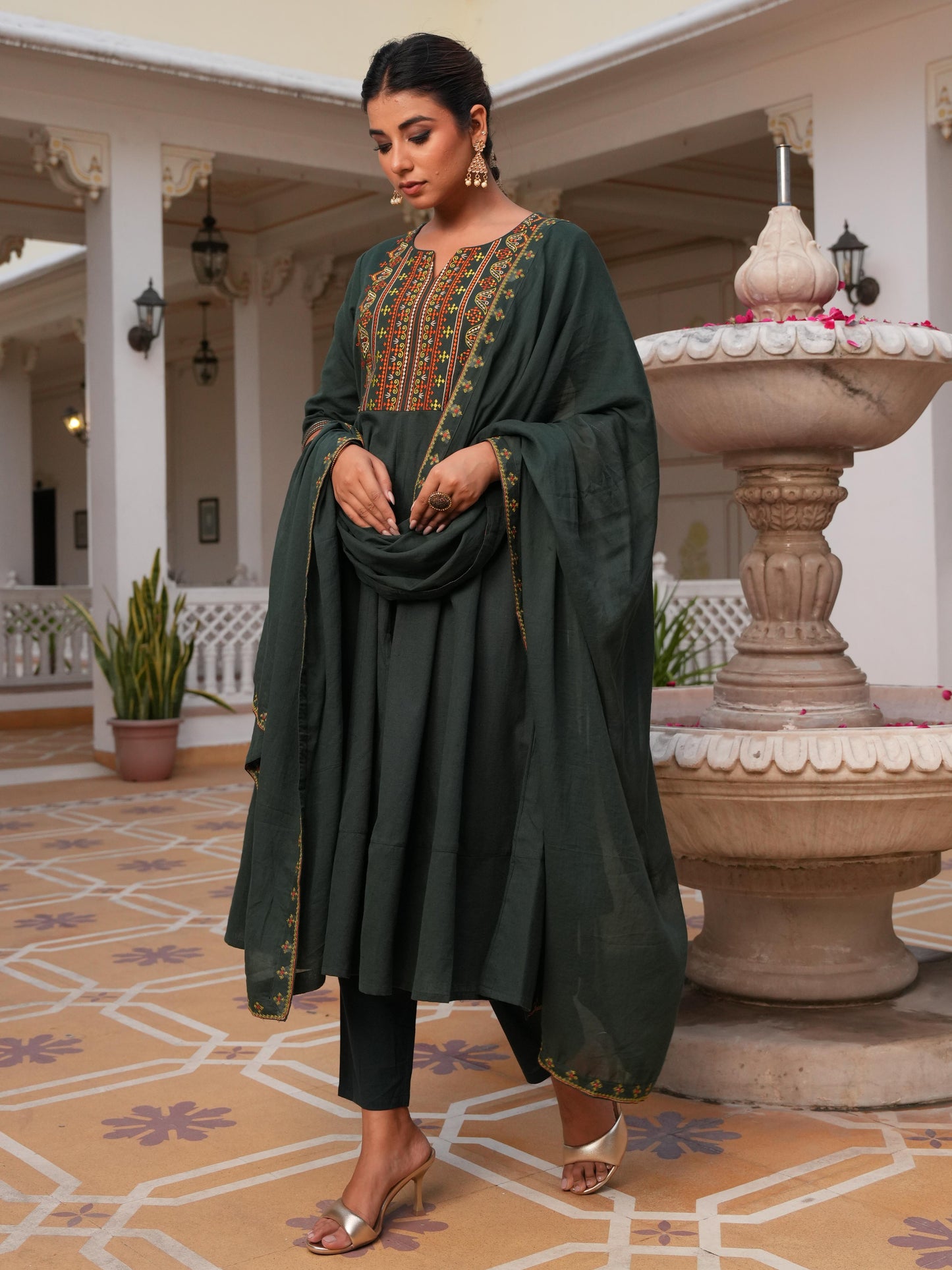 Chanderi Solid Black Dupatta