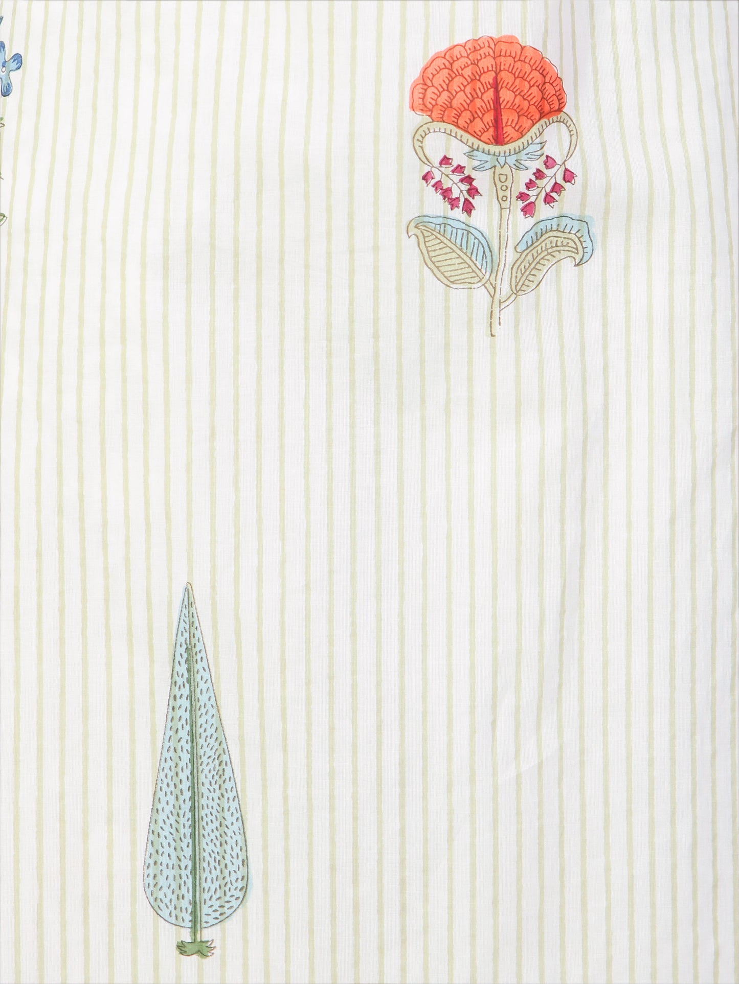 Soft Cotton Floral Straight Off White Kurta