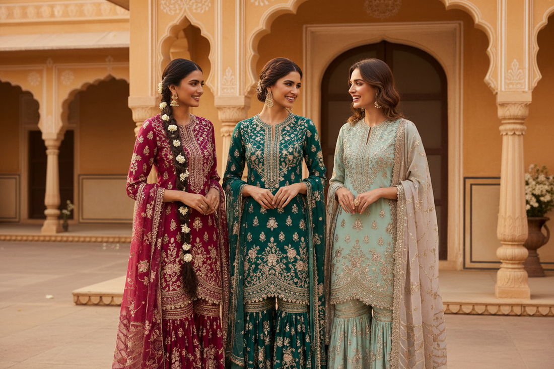 12 Best Hairstyles with Sharara Suit