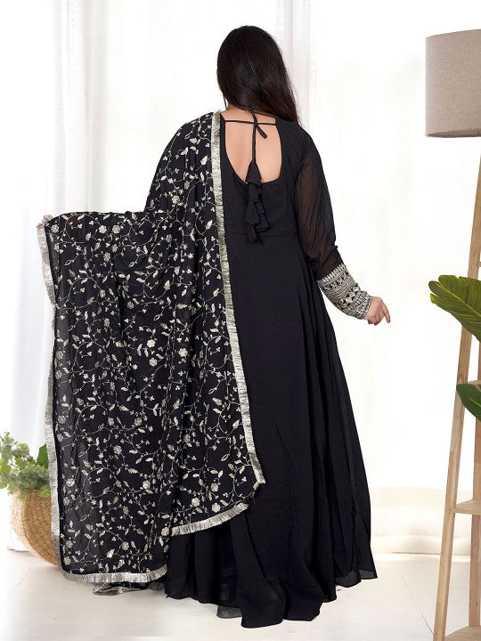 Neck Long Sleeves Anarkali Kurta