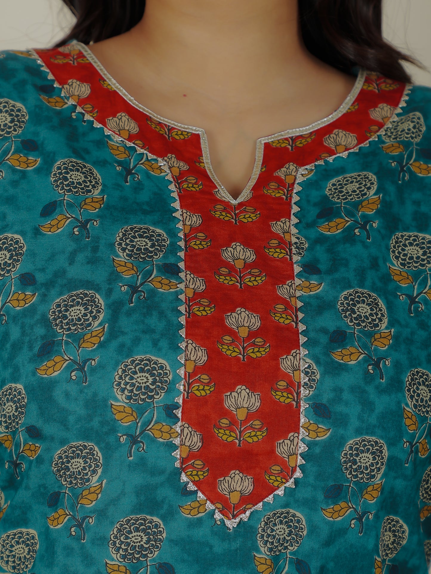 Soft Cotton Floral Kurta