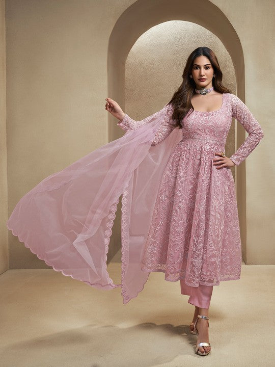 Inddus Women Floral Embroidered Regular Thread Work Kurta