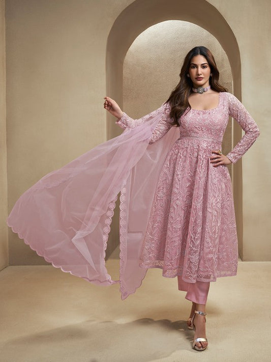 Inddus Women Floral Embroidered Regular Thread Work Kurta