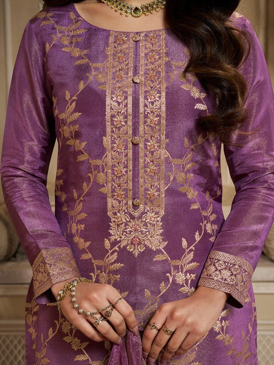 Neck Long Sleeves Ethnic Motifs Straight Kurta