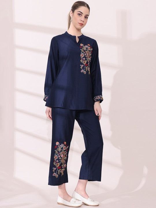 Anouk Embroidered Straight Top & Trouser