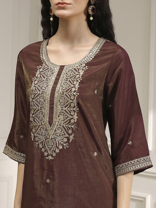 Biba Women Ethnic Motifs Printed Kurta with Palazzo & Dupatta