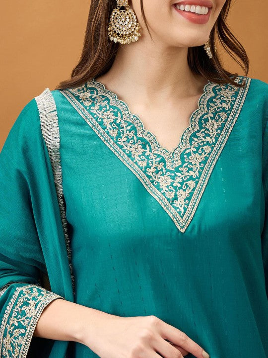 Globus Women Embroidered Regular Kurta