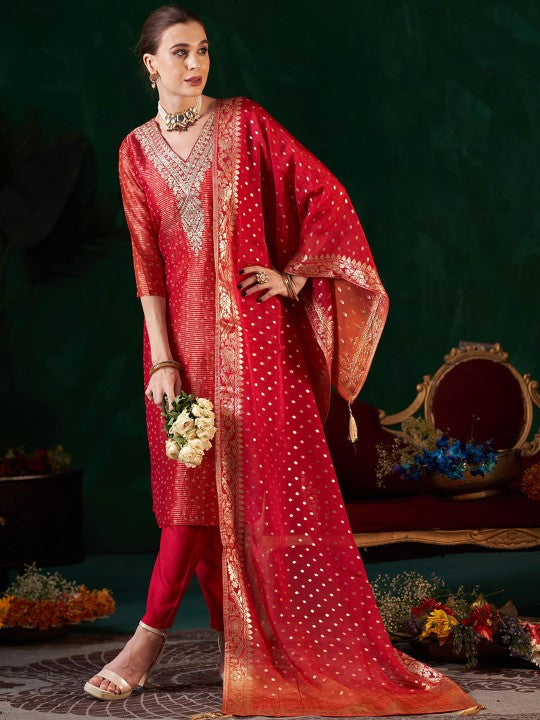 Anouk Women Bandhani Embroidered Kurta