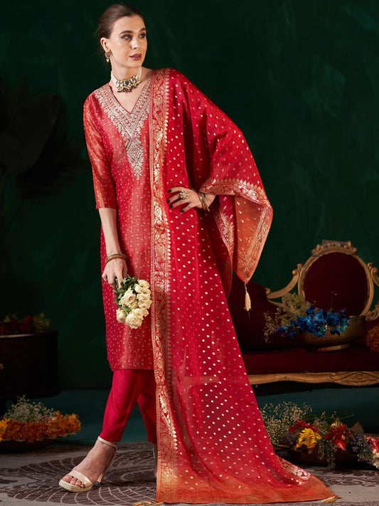 Anouk Women Bandhani Embroidered Kurta