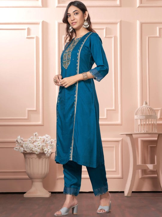 BulBul Women Floral Yoke Design Regular Kurta