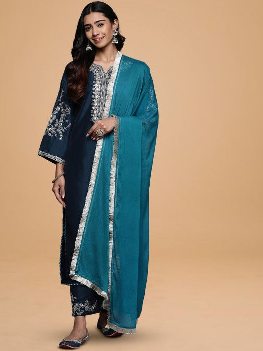 House of Pataudi Embroidered Kurta