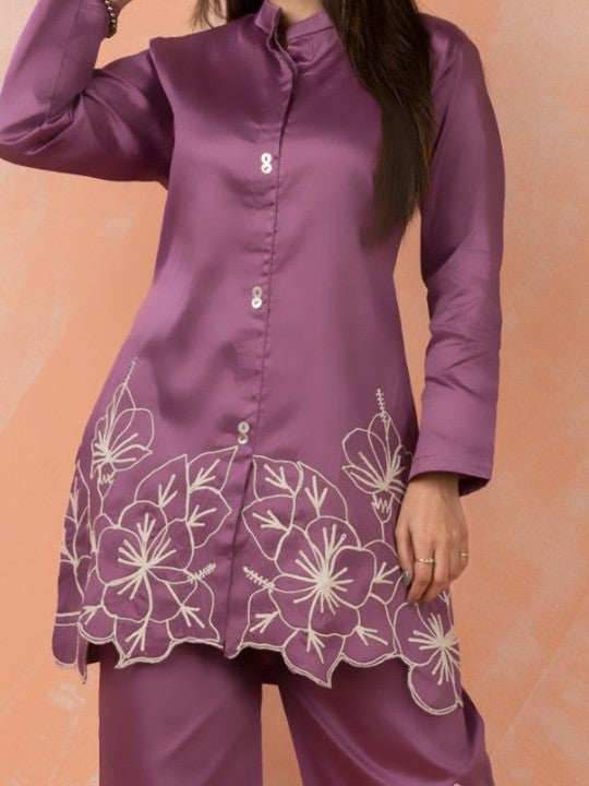 AUTUMN LANE Sabhya Iris Embroidery Tunic With Trousers Co-Ords