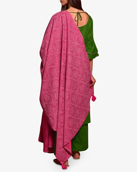 Straight Kurta with Pants & Dupatta