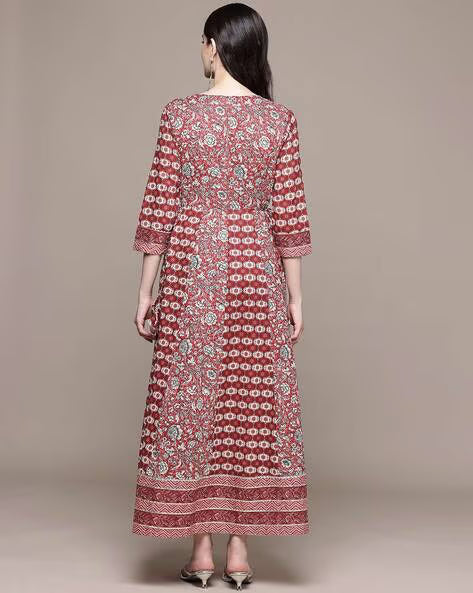 Women Floral Print Fit & Flare Dress