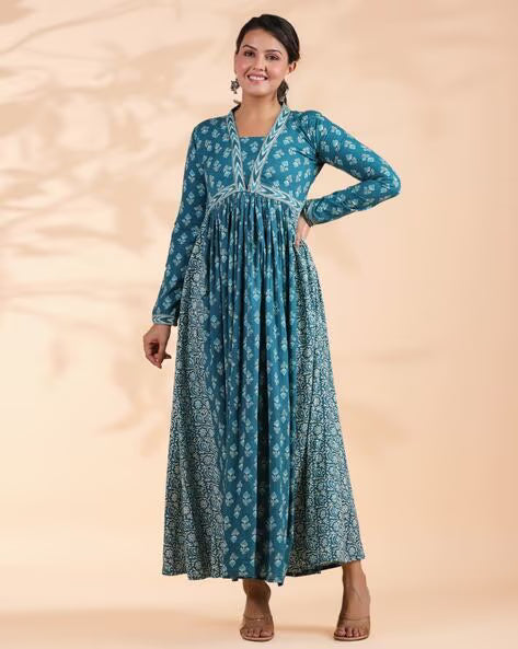 Women Floral Print Fit & Flare Dress