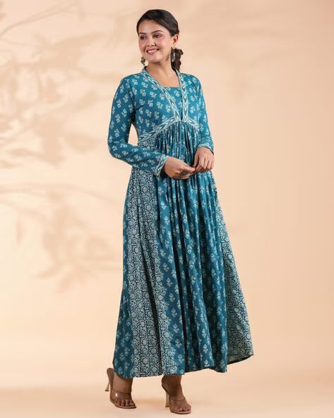 Women Floral Print Fit & Flare Dress