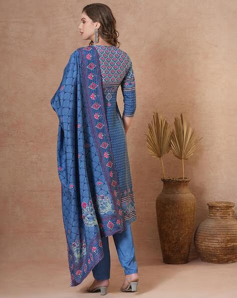 Women Floral Straight Kurta Set