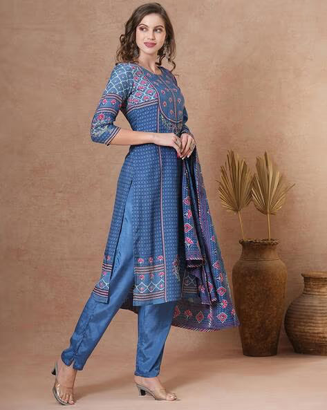 Women Floral Straight Kurta Set