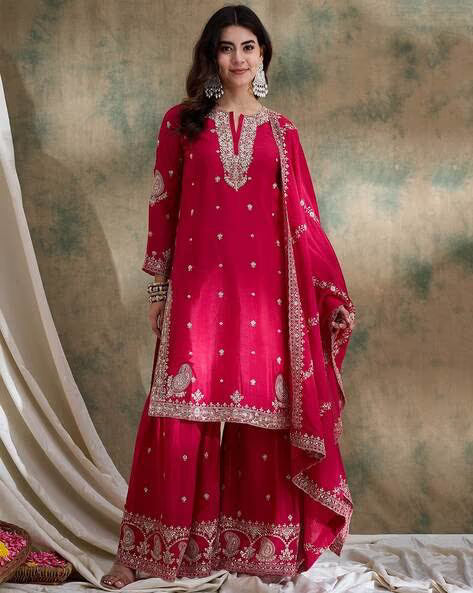 Women Embroidery Straight Kurta Set