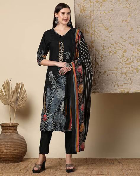 Women Cotton Straight Kurta Set