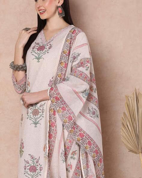 Women Cotton Straight Kurta Set